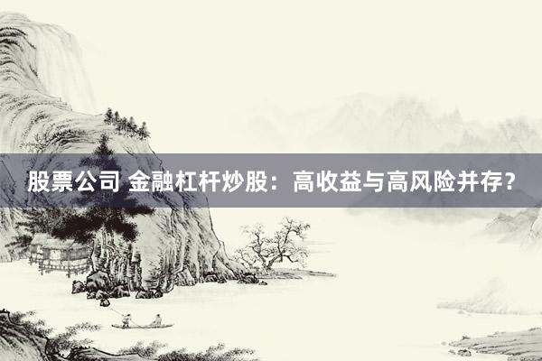 股票公司 金融杠杆炒股：高收益与高风险并存？